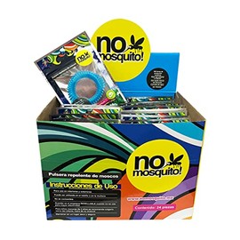 No Mosquito Pulsera repelente de mosquitos Multicolor 24 piezas