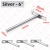 4PCS Invisible Floating Shelf Brackets Heavy Duty Solid Metal Hidden