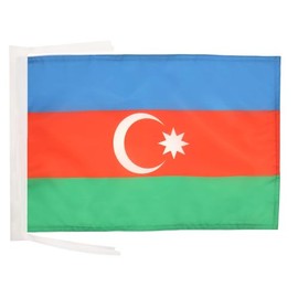 Azerbaijan Flag 18'' x 12'' cords - Azerbaijani SMALL flags 30 x 45cm - Banner 18x12 in - AZ FLAG