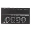 4 Channel Line Mixer Stereo Compact Low Noise Adjustable Volume