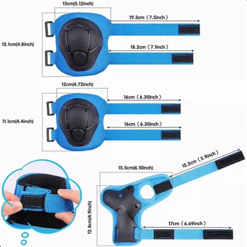 Coderas De Rodilla Con Protector De Niño Muñeca Ajustable