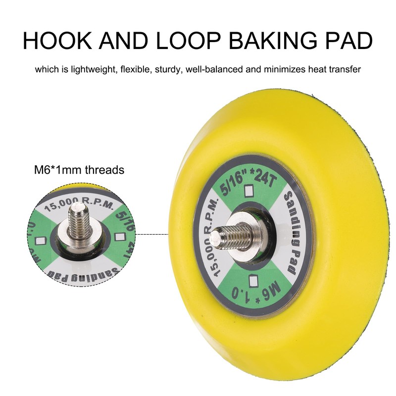 uxcell 3 Inch Hook and Loop Backing Sanding Pads with