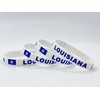 LLBFHH 4 Pcs Louisiana State Flag Rubber Bracelets,State Flag Silicone