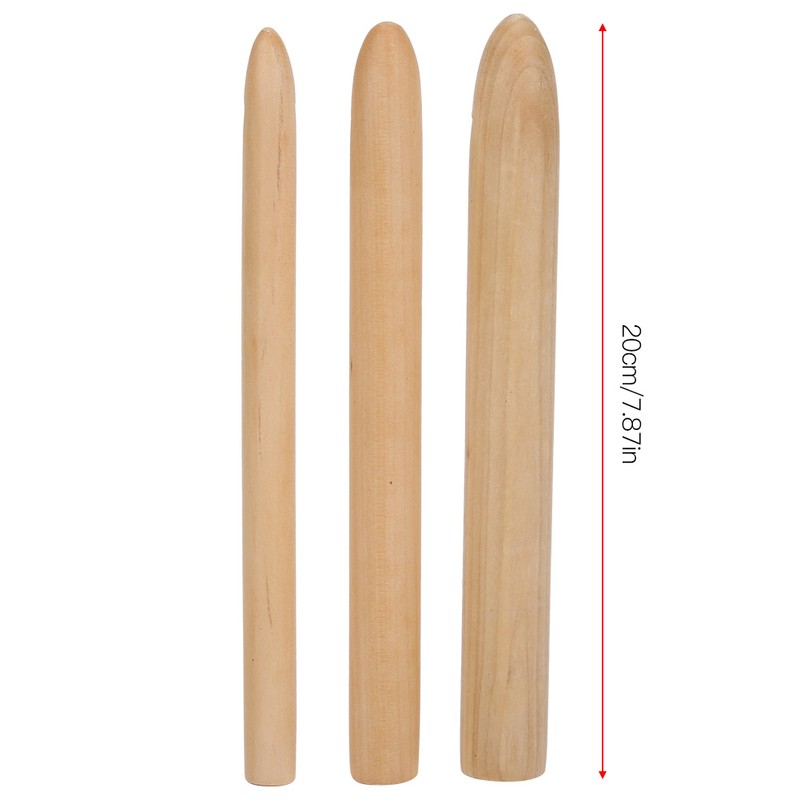 3pcs Large Thick Crochet Hook Wooden Knitting Needle Weaving Tool