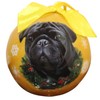 Pug Christmas Ball Ornament Shatter Proof Ball Easy to Personalize