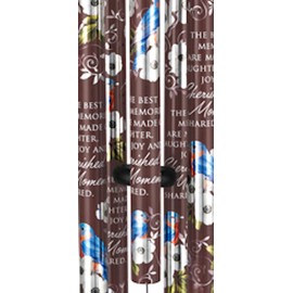 Carson 40" 'Cherished Moments' Bird Wind Chime - Family Memories- Memorial Chime - Bluebird Windchime for Outdoor Decor - Garden Patio Porch