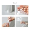 Croshuki 4pcs 4x8 inch Clear Plastic Money Bag Cash Envelope