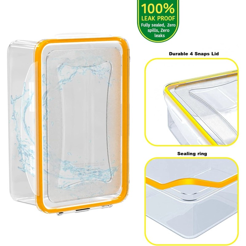 RockBerry 40 Pcs Airtight Food Storage Containers – Leak-Proof, Stackable,