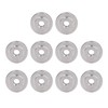 Pack of 10 Stainless Steel Knurled Nuts with Flat Head