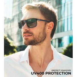 Perfectmiaoxuan Polarised Sunglasses Men/Women; Vintage/Classic Glasses Frame; UV400 HD Pilot Lenses; Golf/Driving/Fishing/Travel Glasses/Outdoor Sports Fashion Sunglasses, 【A2】Black+Blue+Red