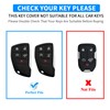 QBUC 2 Pcs Key Fob Cover for Chevy,5 Buttons Silicone