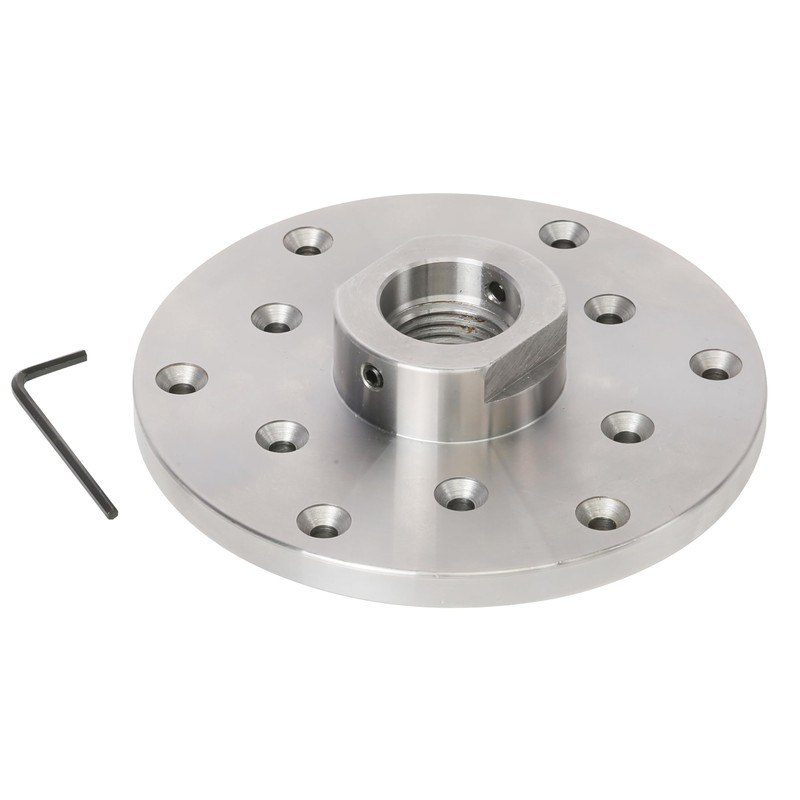 VINWOX 6" Wood Lathe Steel Faceplate, 1-1/4”x8TPI Spindle Thread Woodworking