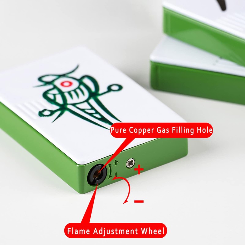 MYCHUS Torch Lighter, Cool, Mahjong Shape Design, Fillable, Adjustable, Windproof