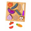 MagiDeal Wooden Cutting Puzzle Food Cutting Puzzle Educational Cutting Play
