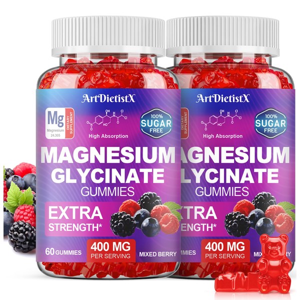 Magnesium Glycinate Gummies 400mg, Sugar Free Mаgnеsium Gummiеs for Adults