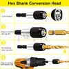 TOPEC Tap Bit Set, 3-in-1 HSS Titanium Coated Combination Drill