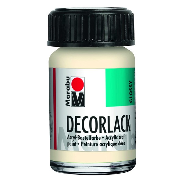 Marabu 11300039271 - Decorlack Acryl Elfenbein 271, 15 ml, hochglänzender