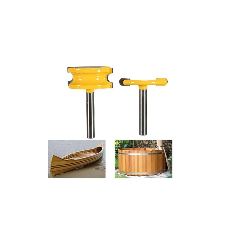 TOPWAY 1/4 Inch Shank Flute & Bead Canoe Joint Router