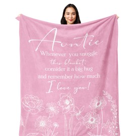 Yesbird Auntie Gifts, Auntie Birthday Gifts, Best Auntie Gifts, Gifts for Auntie, Auntie Gifts from Nephew/niece, Auntie/Aunty/Aunt Gifts for Christmas, Special Auntie Gifts Blanket 150x130CM