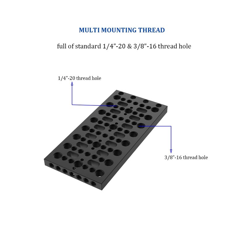 DINESK Multifunctional Cheese Plate with 1/4"-20 3/8"-16 Threads,Cheese Mounting Plate