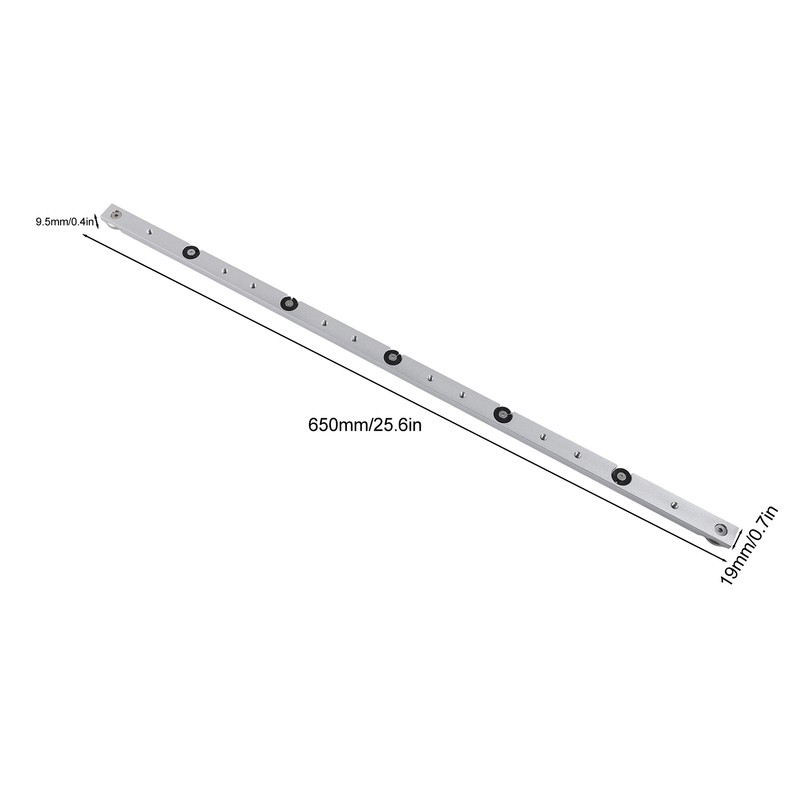 Miter Bar Slider Table Saw Gauge Rod Aluminum 650mm Universal