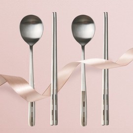 (Hankook Ceramic Living) Hankook Ceramic Living Fedora Stainless Steel Cutlery Set of 2 / (한국도자기 리빙)한국도자기리빙 페도라 스텐 수저 2벌세트