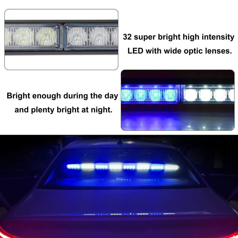 ASPL 36" 32LED Traffic Advisor Light Bar Warning Emergency Strobe