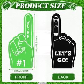 Sinmoe 36 Pcs Foam Finger Foam Hand Finger Mini Basketball Party Favors Sports Themed Birthday Supplies Football Baseball 1 Bulk Sports Party Favors for Football Soccer Team Cheerleader (Multi Colors)