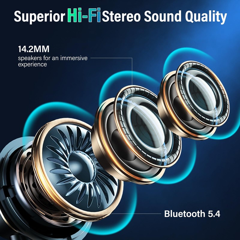 Wireless Earbuds, Bluetooth 5.4 Headphones In Ear with Multifunctional Touchscreen,