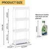 SPACEKEEPER Slim Rolling Storage Cart 4 Tier Bathroom Organizer Mobile