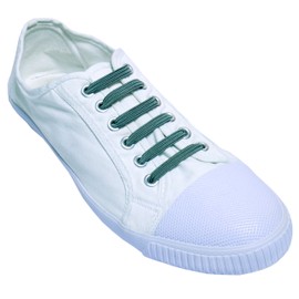 Pack of 20 elastic laces without ties, Dark Grey (Small)