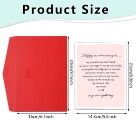 Anniversary Card-Anniversary Card for Couple Anniversary Cards for Wife Wedding Card from Husband Happy Anniversary Cards for Her Him Anniversary Card Gifts for Men Women Date Night Ideas for Women