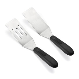2 Pieces Small Spatula Set, Mini Serving Spatulas for Kitchen Use, Metal Spatulas for Serving and Turning, Ideal for Brownies, Pancakes, Desserts, Cookies, Eggs, or Small Pans (2)