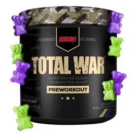 Preentreno Redcon1 Total War Sour Gummy Bear Polvo 30 Porciones                                                                                       