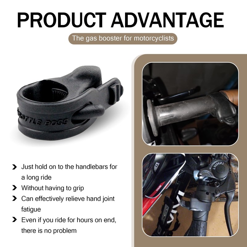 getfay 2 PCS Motorcycle Throttle Modification Aid, Throttle Assist Cruise