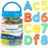 Oscarios 66 Pcs Translucent Letters and Numbers Set with Colorful