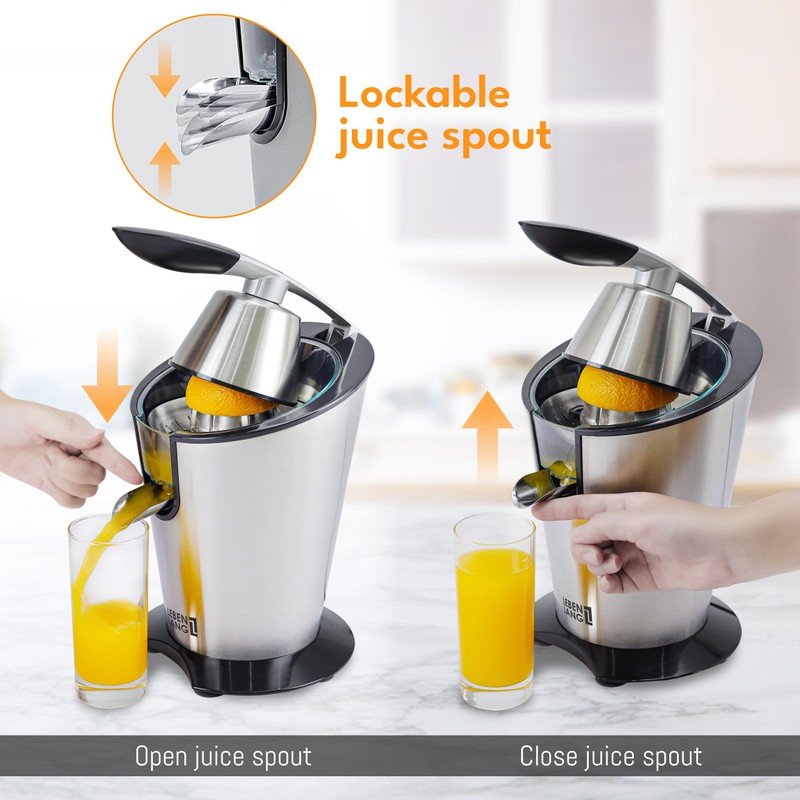 LEBENLANG Electric citrus juicer with high juice yield | Orange