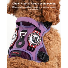 Petnanny No-Pull Tactical Dog Harness - Service Vest for XL Dog w/Reflective Strips, Padded Handle, AirTag Pocket | Escape-Proof Design for German Shepherds, Dobermans, Mastiffs | City Walks & Support