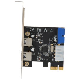 PCIE to USB3.0 Expansion Card 2 Ports High Speed Stable Transfer 20 Pin Connector Usb Pcie Card