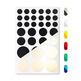 Reflexsticker Circles Dots Classic Edition with 6 Colours to Choose From Two Reflection Levels (Light and Pro) | Radian Size L (16 x 10.5 cm) | for Prams, Bikes, Scooters, Helmets (Light Black)