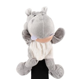 Alnicov Grey Hippo Shape Golf Head Cover Novelty Animal Driver Head Cover Universal Golf Club Protector Accessories