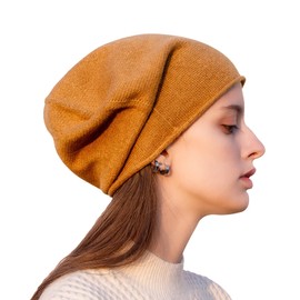 JERYAQTQ Women Slouchy Beanies for Winter Cashmere Wool Knit Hats Soft Warm Ladies Lightweight Beanie Caps