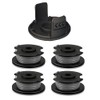 0.065" 16ft 6-Pack String Trimmer Replacement Spool and 2 Caps