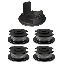 0.065" 16ft 6-Pack String Trimmer Replacement Spool and 2 Caps