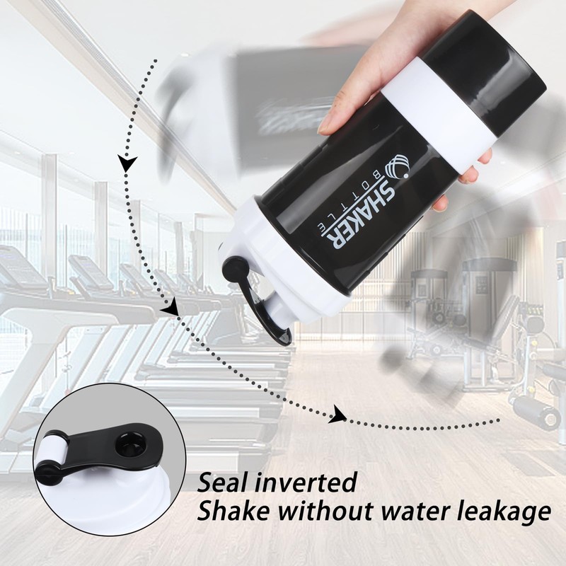 XTKS Shaker Bottle - Protein Shaker Cup with Storage Compartments
