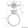 TJC Moissanite Solitaire Ring for Women Engagement Ladies Rings in