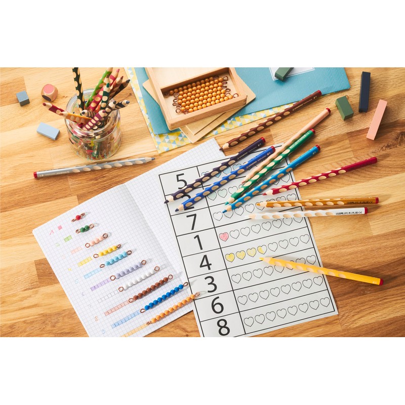 STABILO - Ergonomic colouring pencil for left-handed users - EASYcolors