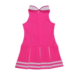 Disfraz de animadora para niñas pequeñas (M / 5-8), color rosa y blanco