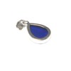 Teardrop Afghanistani Lapis Lazuli Sterling Silver 925 Gemstone Pendant -