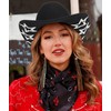 HilyBony Classic Western-Cowboy-Hat Shiny-Rhinestone-Star Cowgirl Felt Hat for Party Costumes